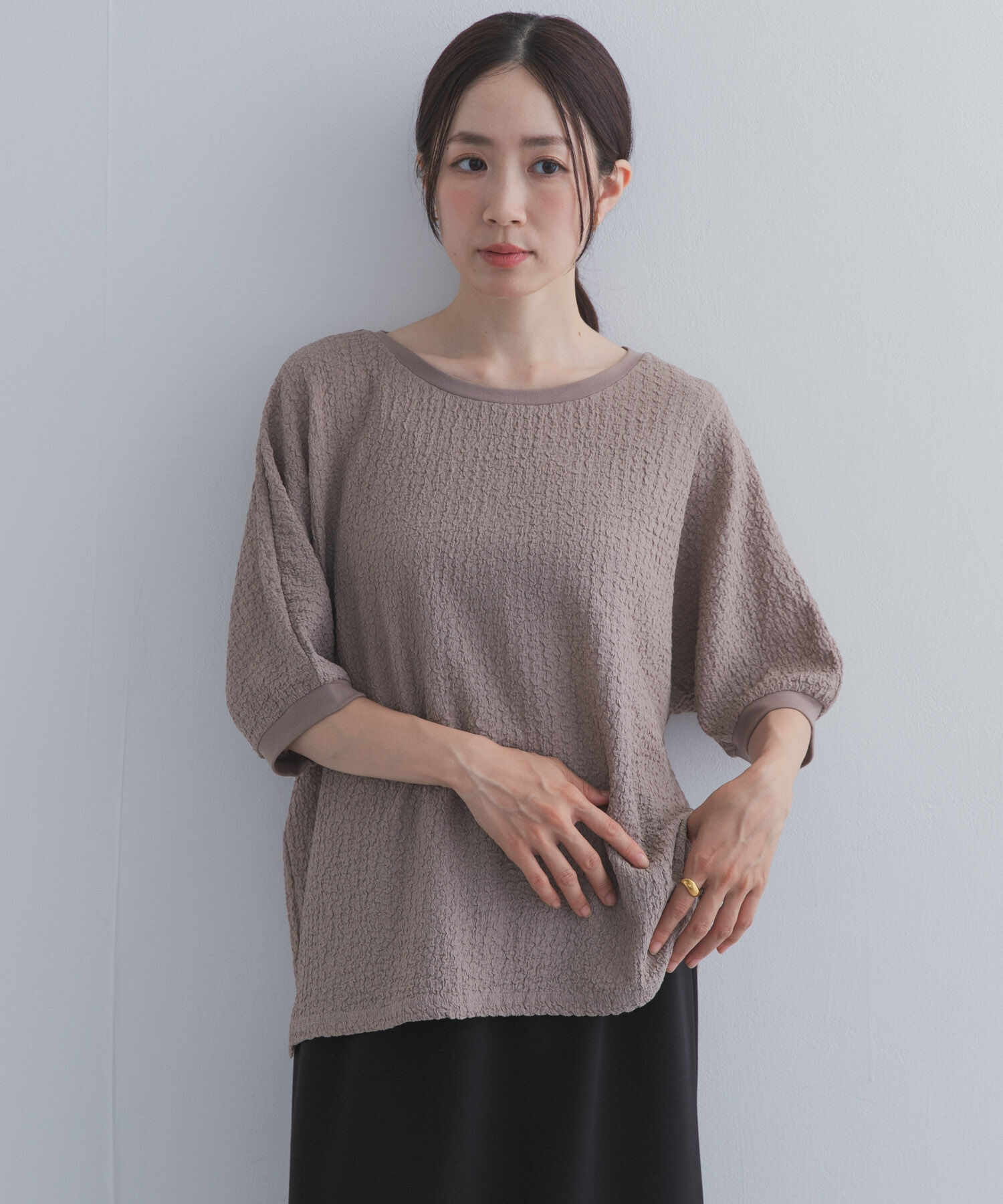 URBAN RESEARCH DOORS「ワッシャーカットドルマンプルオーバー」|Tシャツ・カットソー|