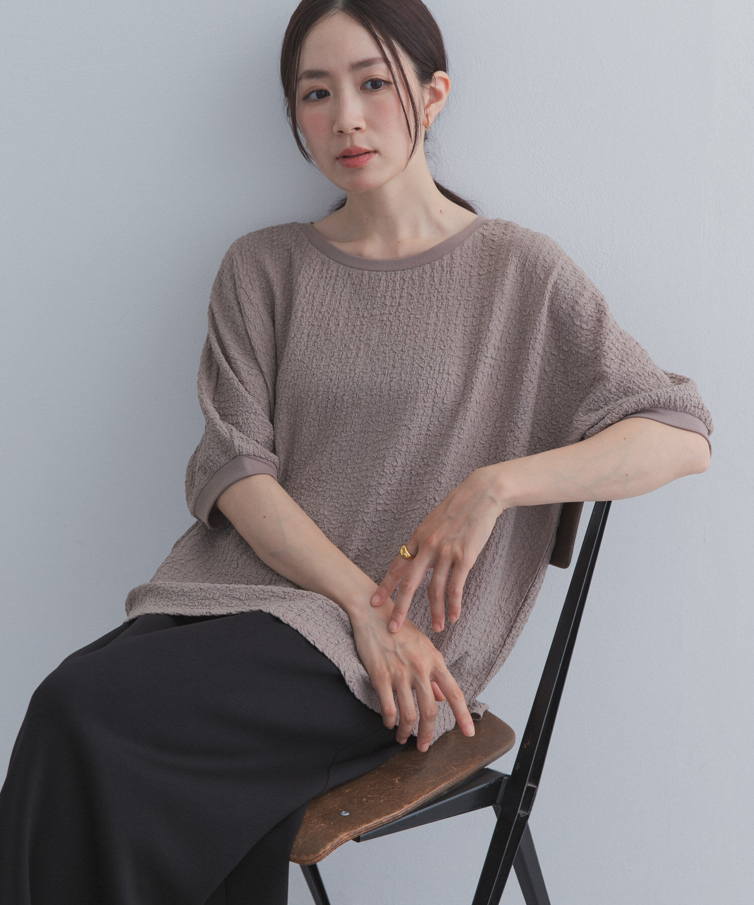 URBAN RESEARCH DOORS「ワッシャーカットドルマンプルオーバー」|Tシャツ・カットソー|