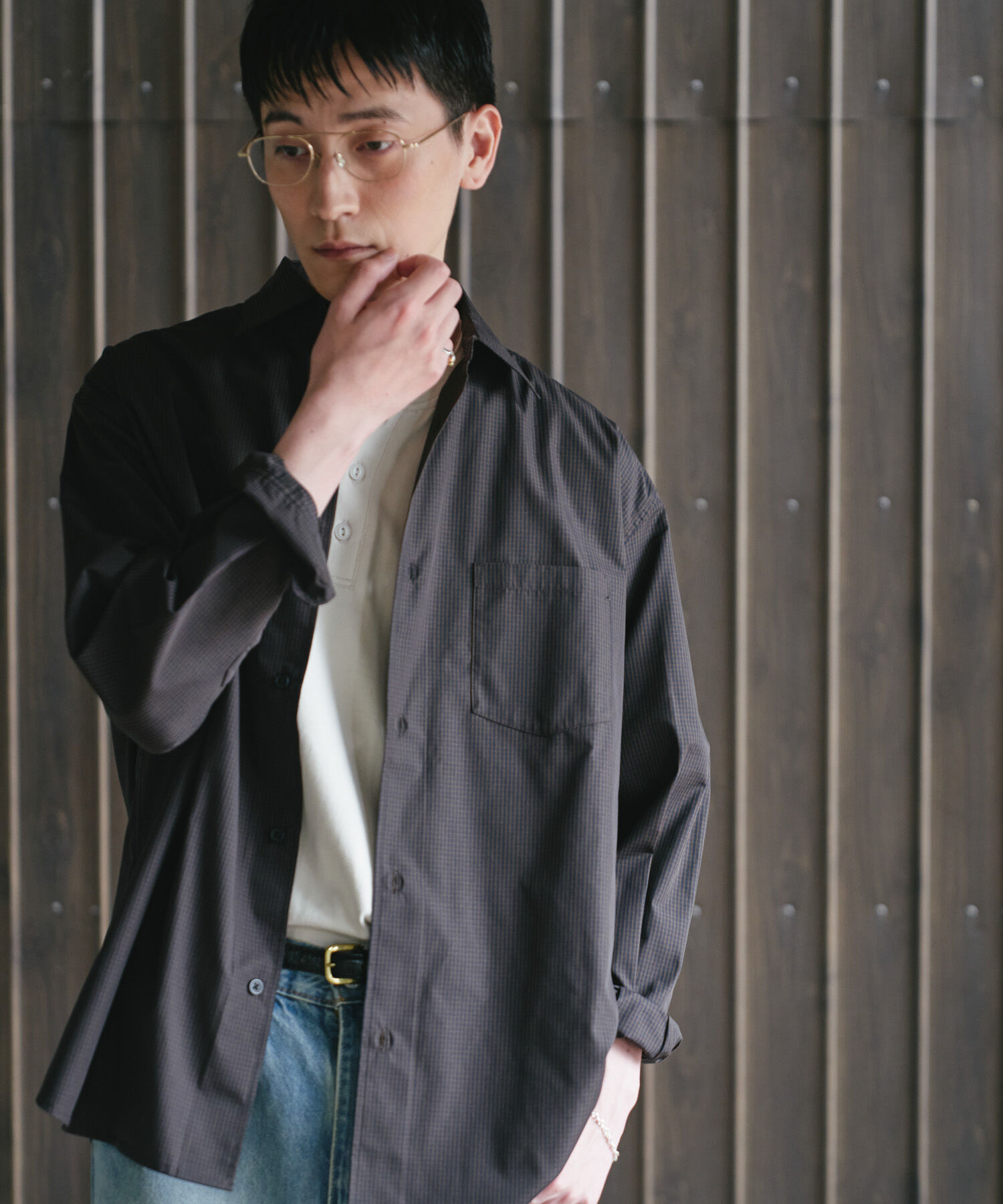 URBAN RESEARCH DOORS「『速乾/イージーケア/UVカット』『URTECH』Aircare ロングスリーブシャツ」|シャツ・ブラウス|