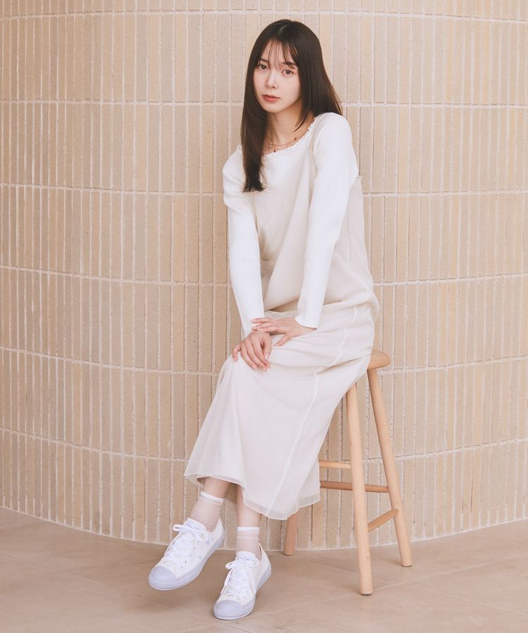 earth music&ecology「SET2点チュール＆キャミワンピース」|ワンピース|