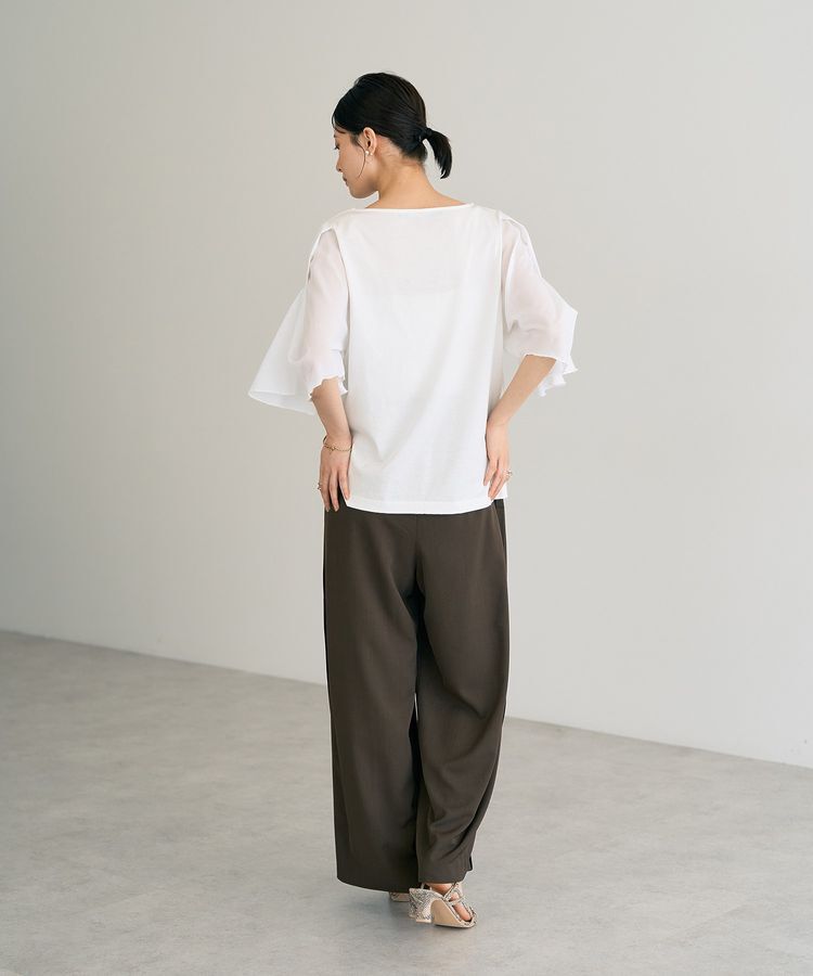 YECCA VECCA「シアースリーブカットソー」|Tシャツ・カットソー|