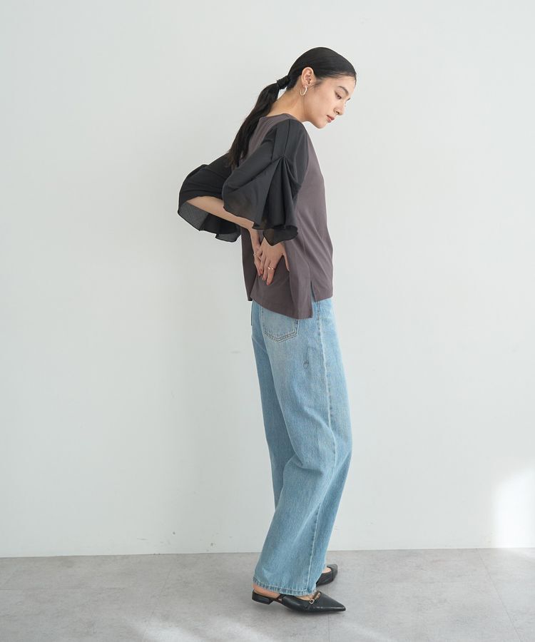 YECCA VECCA「シアースリーブカットソー」|Tシャツ・カットソー|