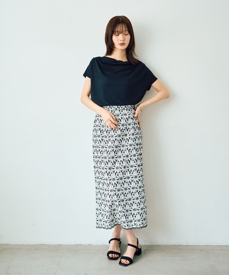 YECCA VECCA「【接触冷感】ドレープカットトップス」|Tシャツ・カットソー|