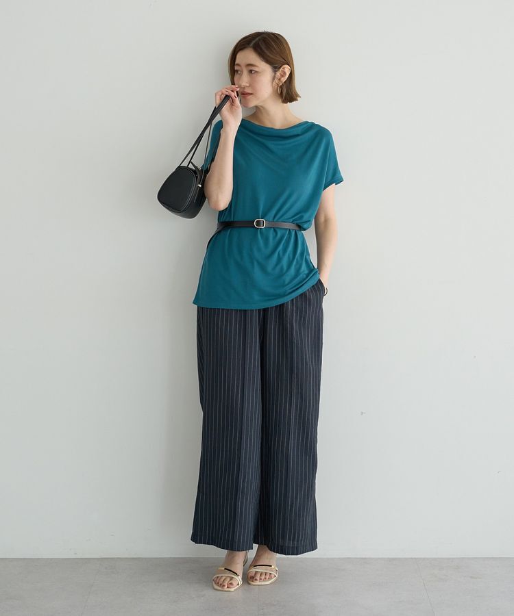 YECCA VECCA「【接触冷感】ドレープカットトップス」|Tシャツ・カットソー|