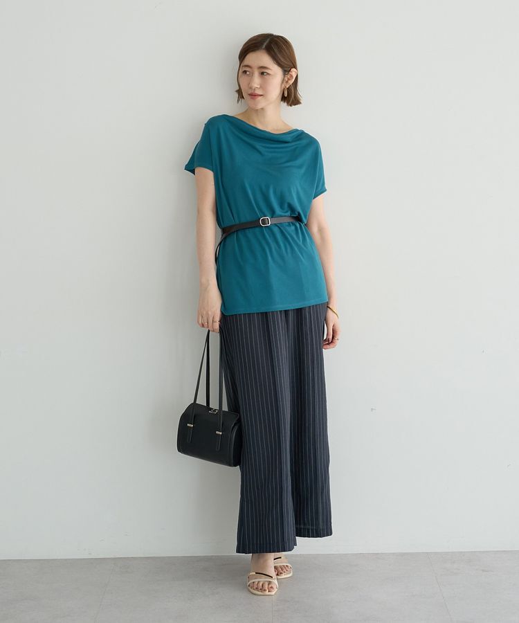 YECCA VECCA「【接触冷感】ドレープカットトップス」|Tシャツ・カットソー|