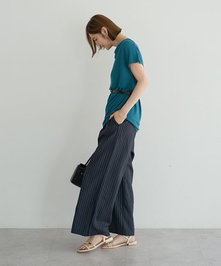 YECCA VECCA「【接触冷感】ドレープカットトップス」|Tシャツ・カットソー|