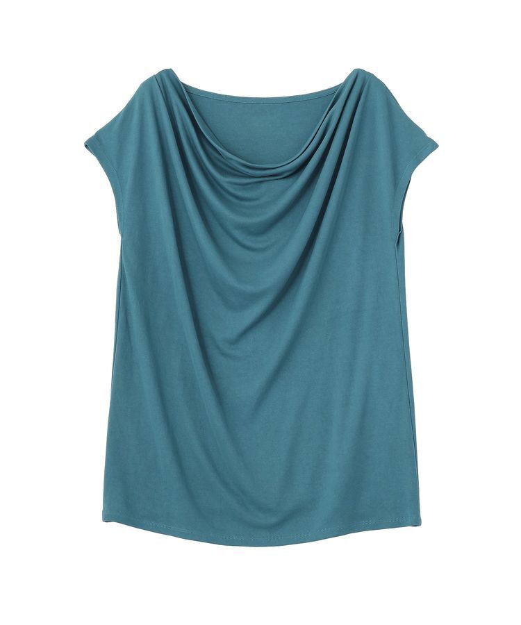 YECCA VECCA「【接触冷感】ドレープカットトップス」|Tシャツ・カットソー|