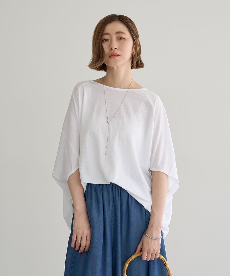 YECCA VECCA「異素材切替バックデザインプルオーバー」|Tシャツ・カットソー|