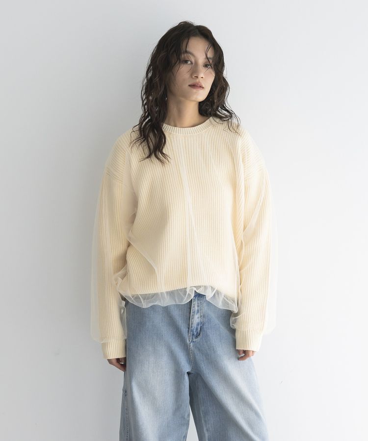 GARAGE OF GOOD CLOTHING「【TORRAZZO DONNA】シアチュール＋ニットトップス」|ニット・セーター|Ivory