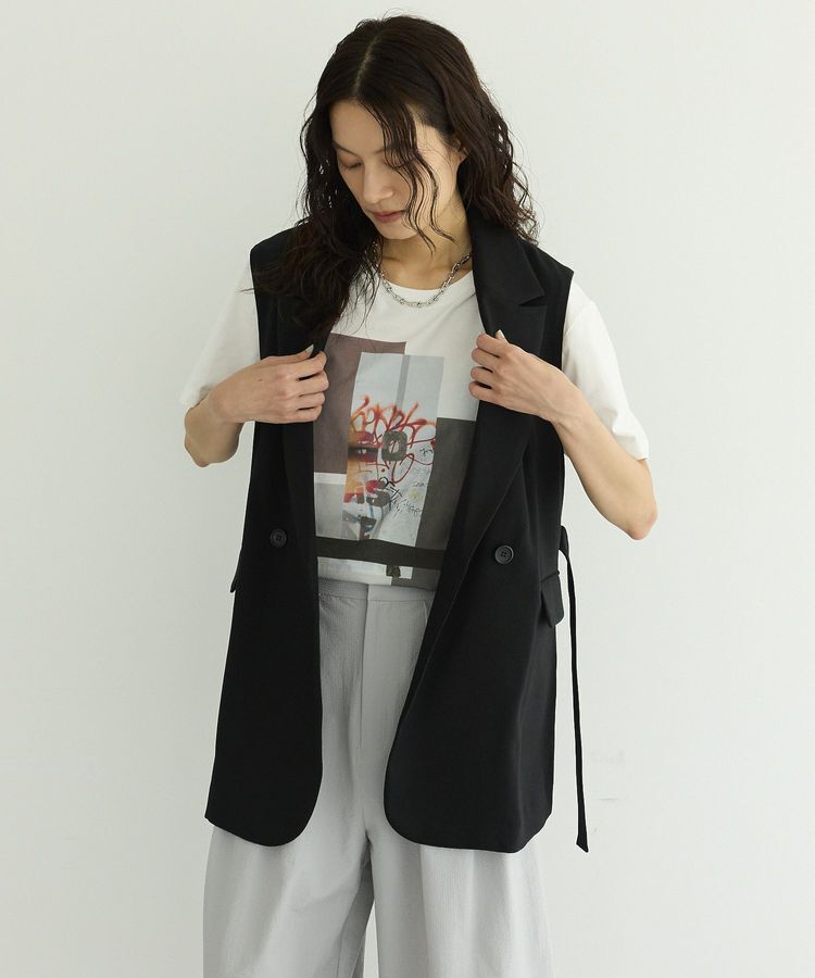 GARAGE OF GOOD CLOTHING「【日本製】リネンライクロングベスト」|ベスト・ジレ|