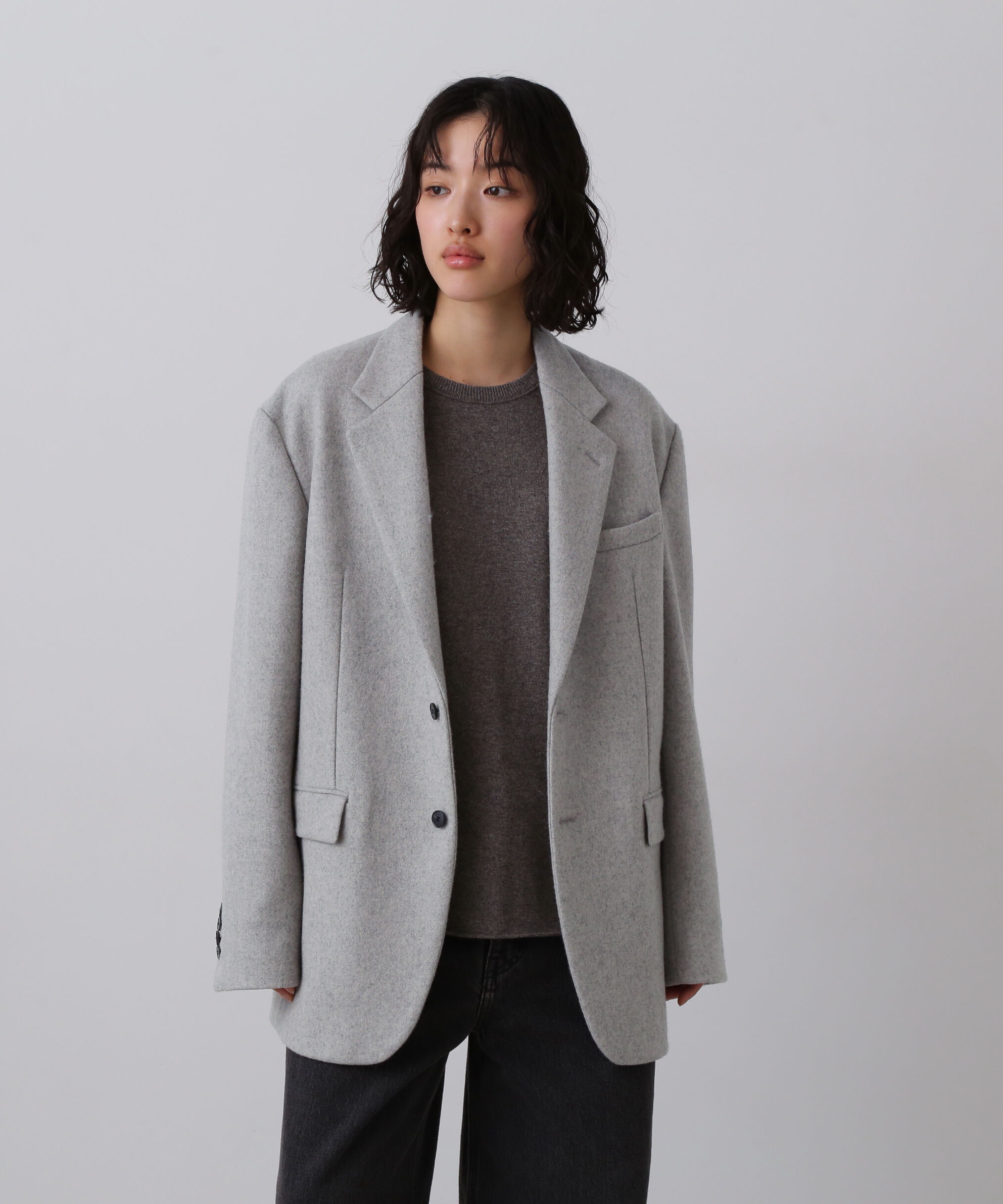 YLEVE 「YLEVE / NON MULESING WOOL OVERDYE MELTON JACKET」|その他|グレー