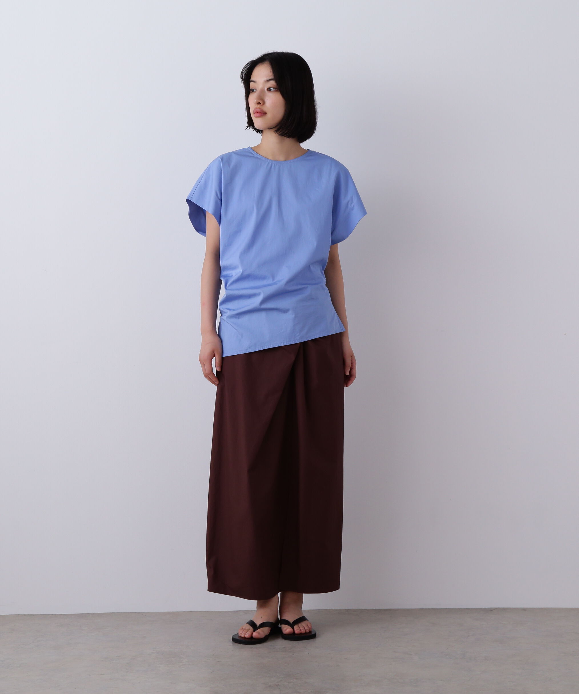 YLEVE 「YLEVE / FINX COTTON WEATHER SKIRT」|スカート|ワイン