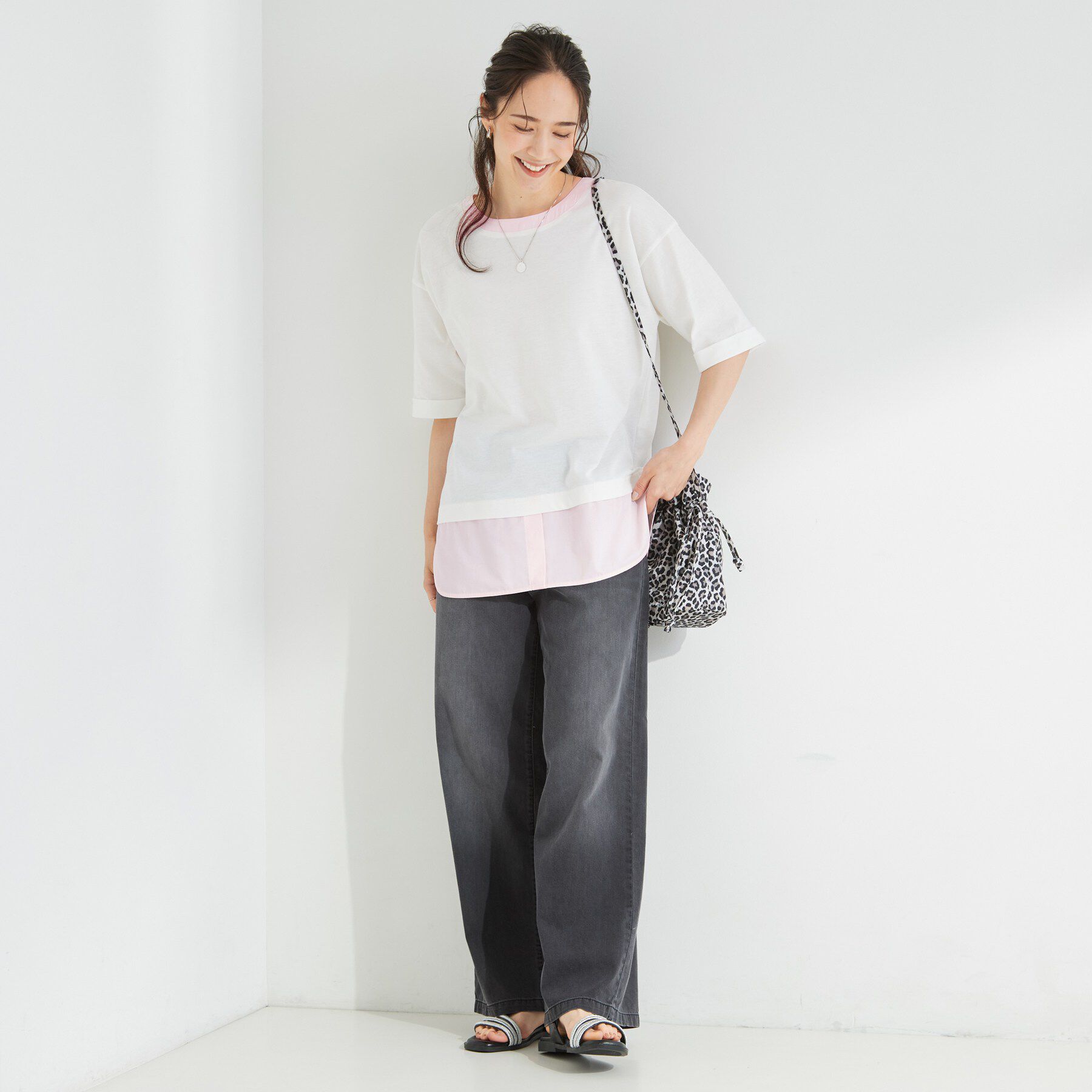 SHOO･LA･RUE「シャツドッキングカットソー」|Tシャツ・カットソー|