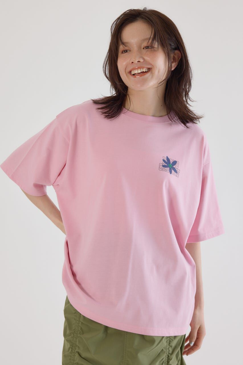 RODEO CROWNS「フラワークロスパッチTシャツ」|Tシャツ・カットソー|L/PNK1