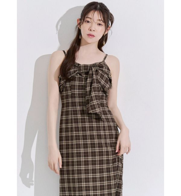 MERCURYDUO「フロントリボンキャミワンピース」|ワンピース|