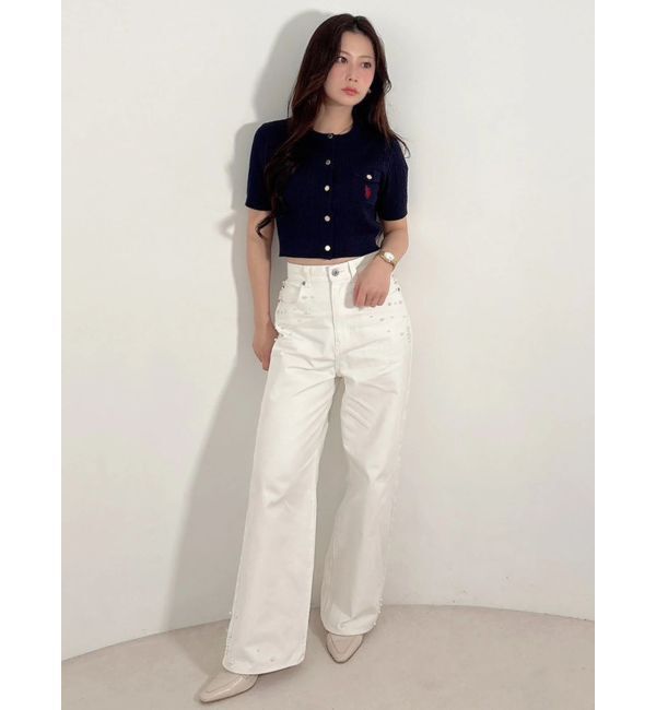 MERCURYDUO「U.S. POLO ASSN.別注ケーブルカーディガン」|カーディガン|