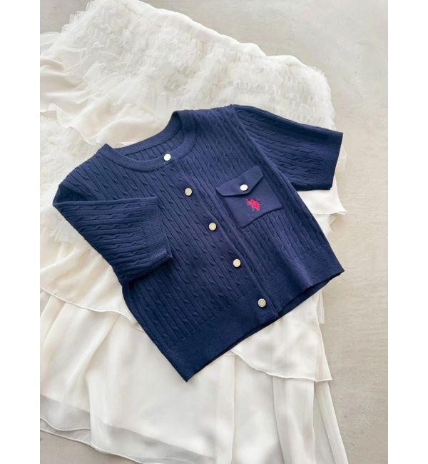 MERCURYDUO「U.S. POLO ASSN.別注ケーブルカーディガン」|カーディガン|