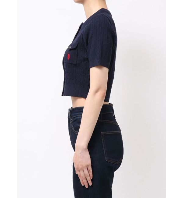 MERCURYDUO「U.S. POLO ASSN.別注ケーブルカーディガン」|カーディガン|