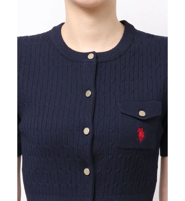 MERCURYDUO「U.S. POLO ASSN.別注ケーブルカーディガン」|カーディガン|