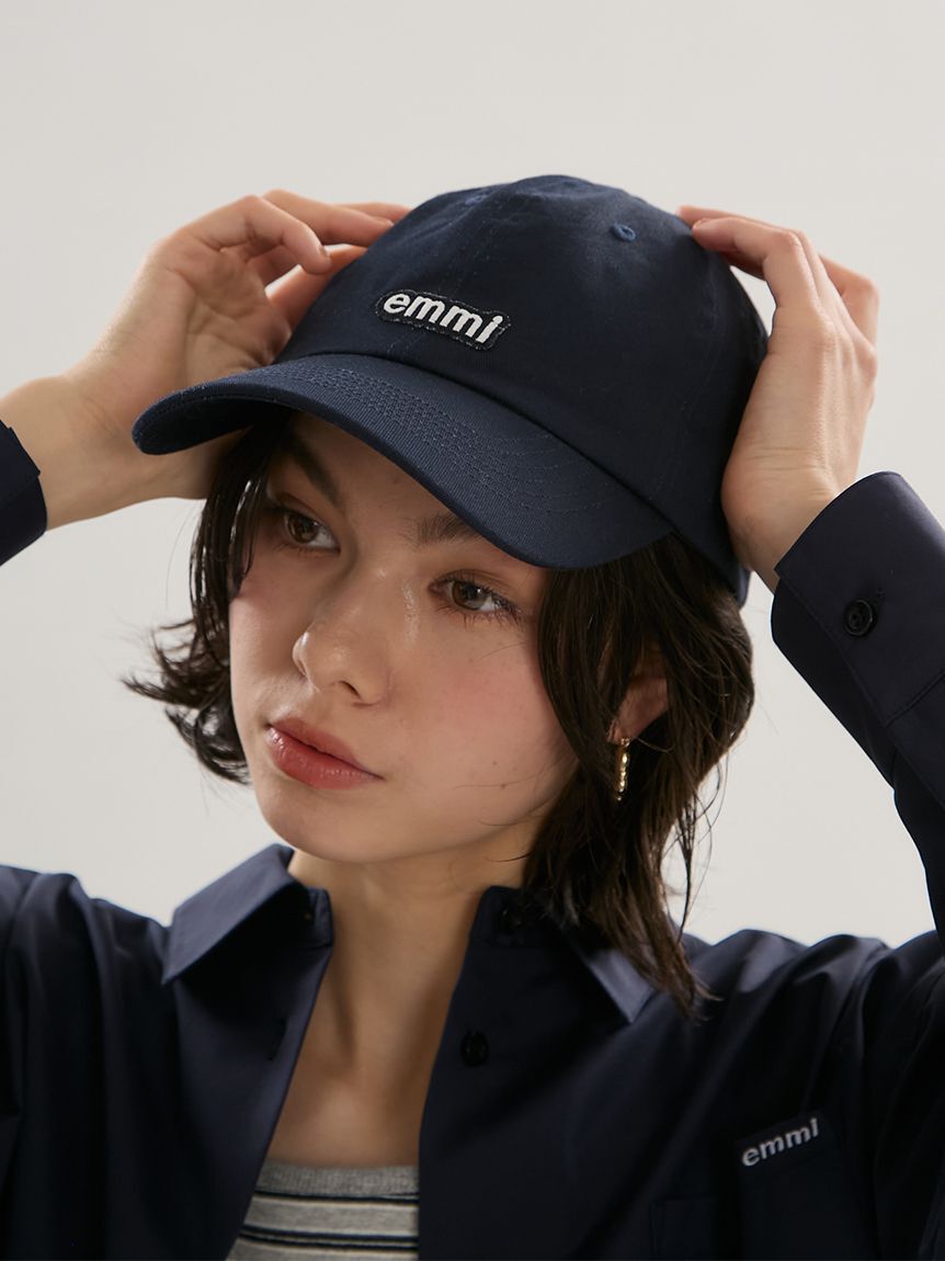 emmi atelier「emmiロゴコットンキャップ」|キャップ・キャスケット|NVY
