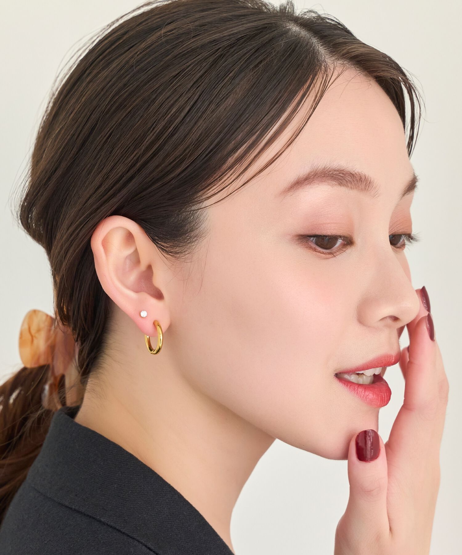 Phoebe「【金属アレルギー対応】3setビジューピアス　ゴールド/サージカルステンレス」|ピアス|