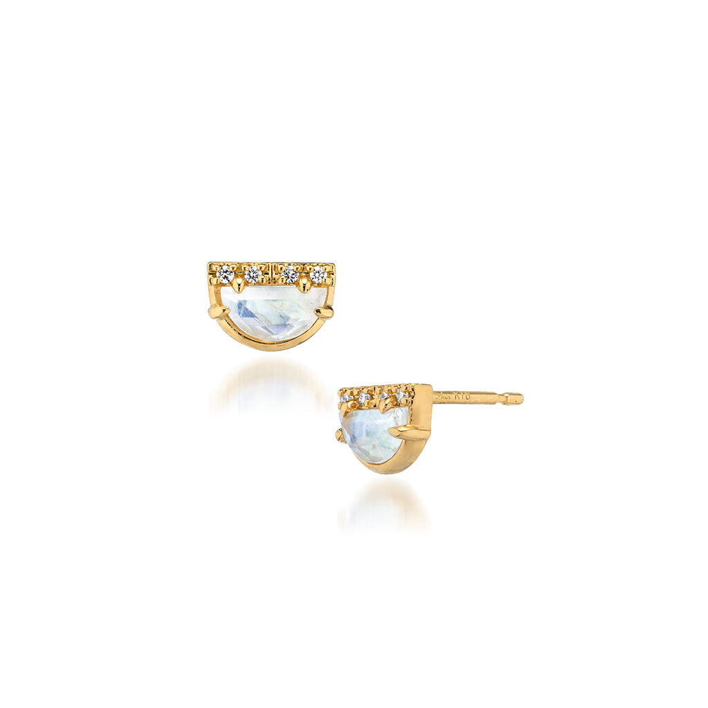 STAR JEWELRY「HALF MOON」|ピアス|イエローゴールド