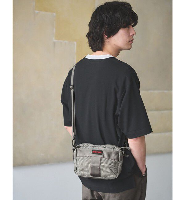 UNITED ARROWS green label relaxing「【別注】＜BRIEFING＞リップストップ ジップ ライナー ショルダーバッグ」|ショルダー・メッセンジャー|MD.GRAY
