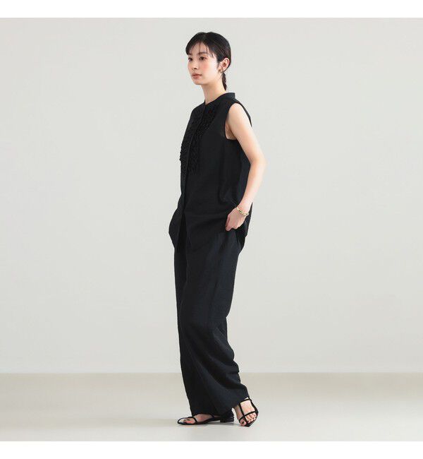 Demi-Luxe BEAMS 「レーヨンリネン フリルヨーク ブラウス」|シャツ・ブラウス|