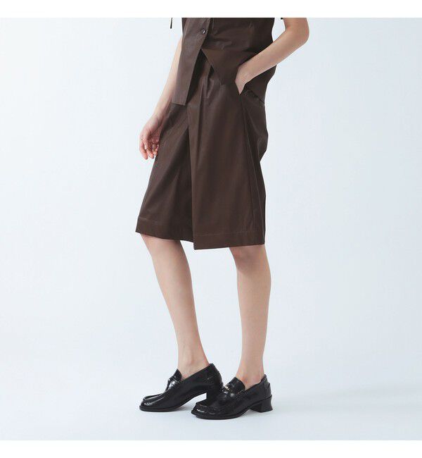 Ray BEAMS 「フェイクレザー バミューダ パンツ」|その他|BROWN