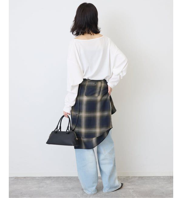 SLOBE IENA「フライスヘンリーネックワイドロンT」|Tシャツ・カットソー|