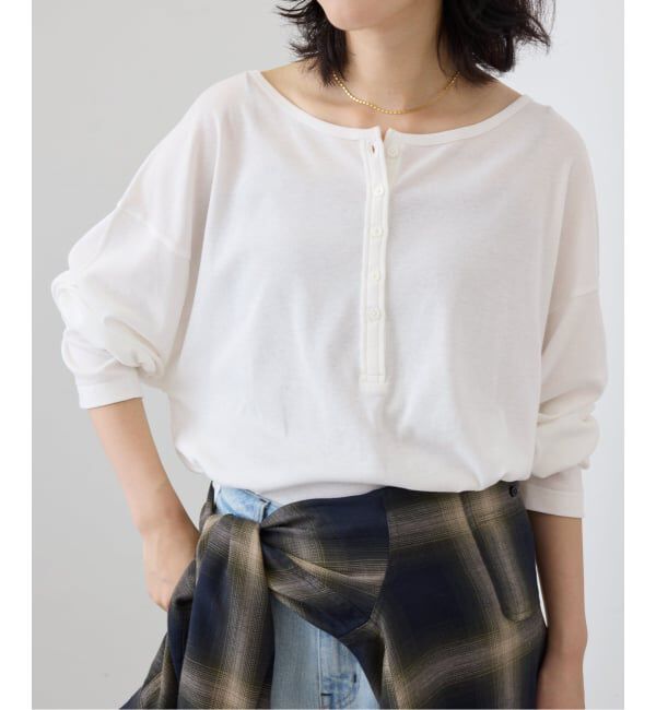 SLOBE IENA「フライスヘンリーネックワイドロンT」|Tシャツ・カットソー|