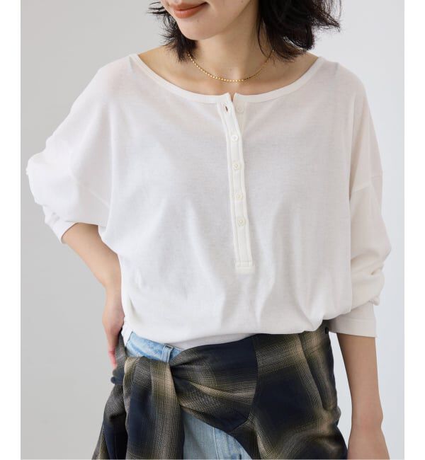 SLOBE IENA「フライスヘンリーネックワイドロンT」|Tシャツ・カットソー|