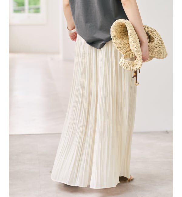Spick and Span「スプリットジョーゼットプリーツスカート」|スカート|