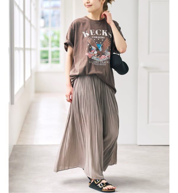 Spick and Span「スプリットジョーゼットプリーツスカート」|スカート|