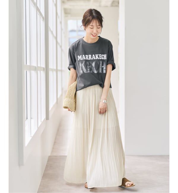 Spick and Span「スプリットジョーゼットプリーツスカート」|スカート|