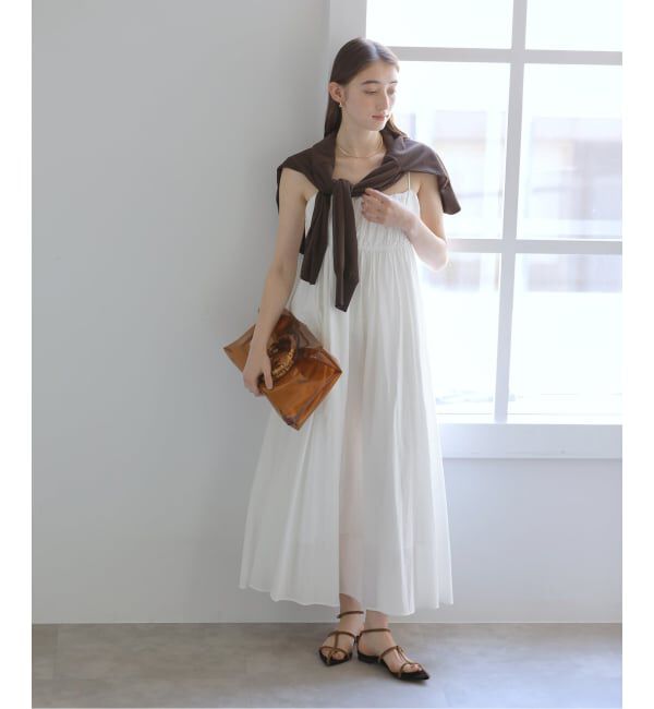  「《WEB限定》【洗える】ギャザーキャミワンピース」|ワンピース|