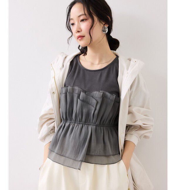 VIS「【夏トク価格】チェック＆無地シアービスチェドッキング半袖プルオーバー」|Tシャツ・カットソー|