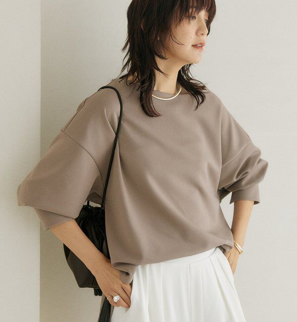  「予約【接触冷感/紫外線防止/防シワ】ダンボールボートネックプルオーバー」|Tシャツ・カットソー|