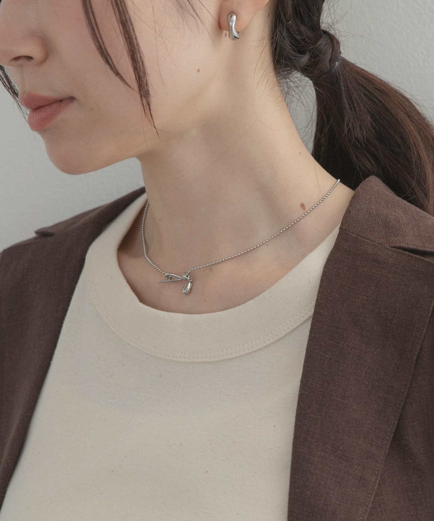 URBAN RESEARCH DOORS「メタルトップマンテルネックレス」|ネックレス|シルバー