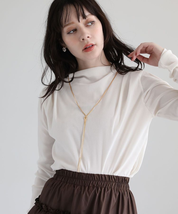 Green Parks「・ANDSEARCH シアーベロアボトルネックロンTEE」|Tシャツ・カットソー|