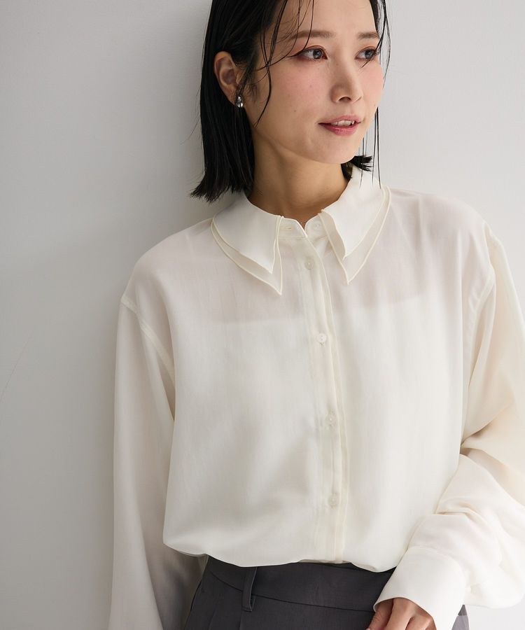 Green Parks「レイヤード風BIGシャツ」|シャツ・ブラウス|Off White