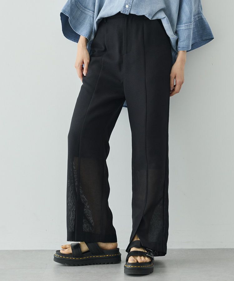 GARAGE OF GOOD CLOTHING「シアーメッシュフロントスリットパンツ」|その他|Black