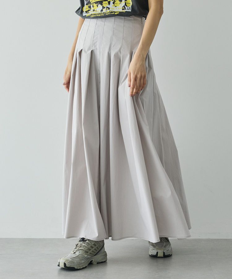GARAGE OF GOOD CLOTHING「タフタタックボリュームロングスカート」|スカート|Light Gray