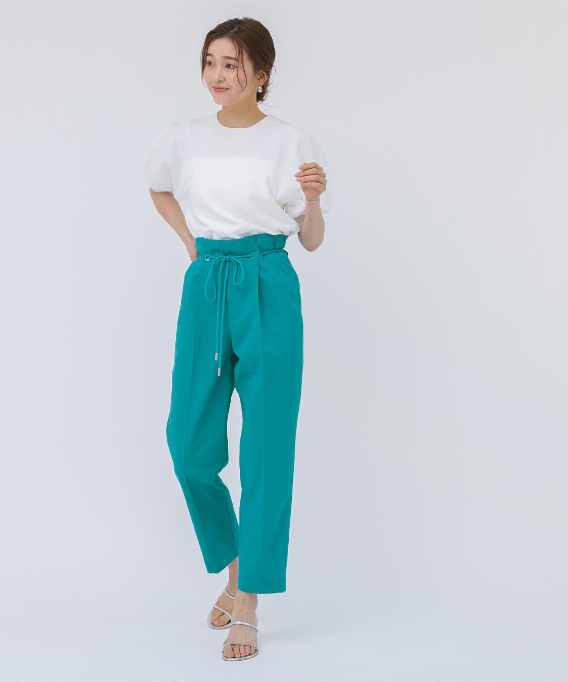 ur's「ベルト付ハイウエストタックパンツ」|その他|