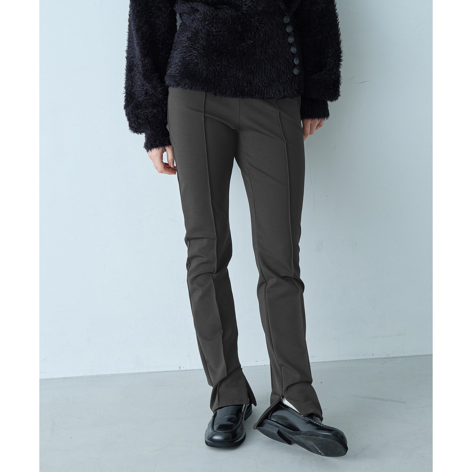 CODE A「zip leggings pants(Fleece)」|その他|グレー(012)