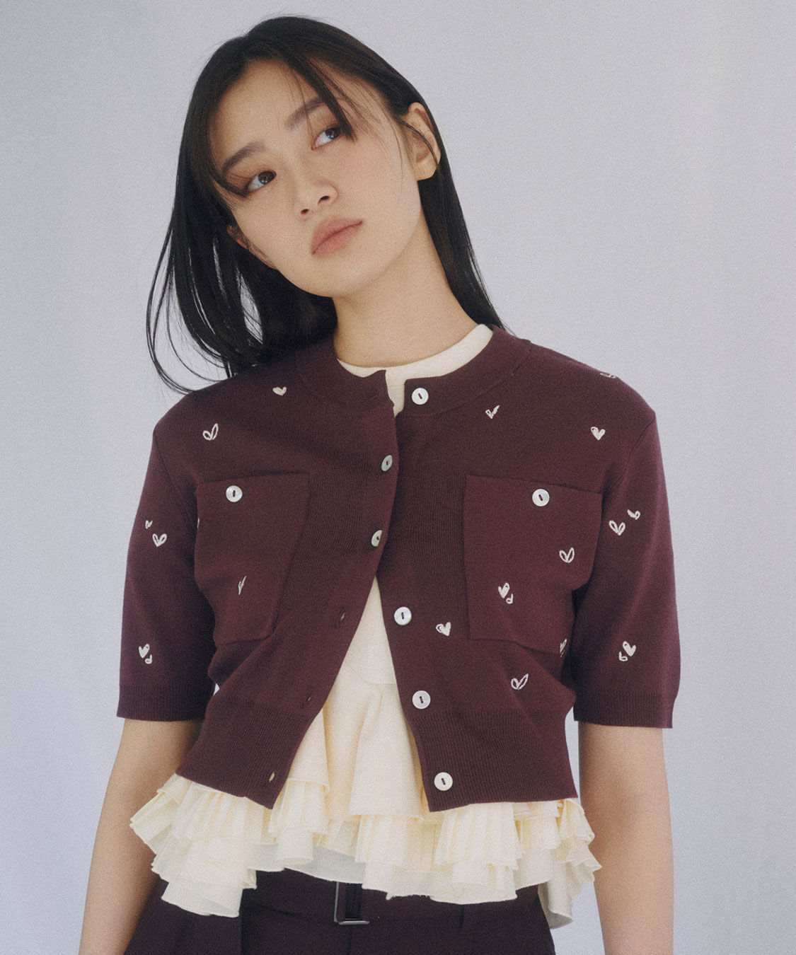 COCO DEAL「ランダムフリルペプラムトップス」|Tシャツ・カットソー|