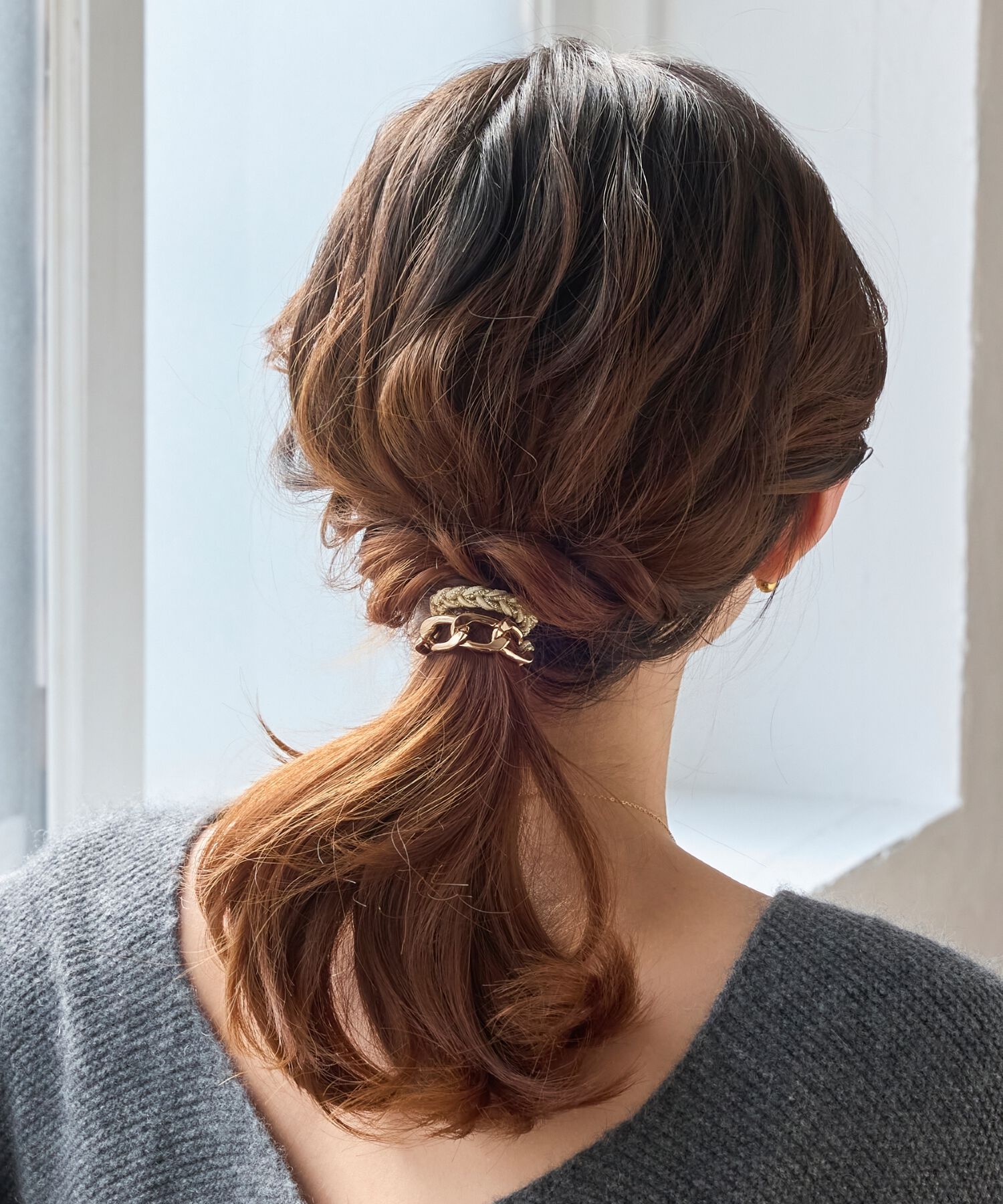 Phoebe「2wayツイストメタルヘアブレス　ホワイト」|ヘアゴム・シュシュ|ホワイト
