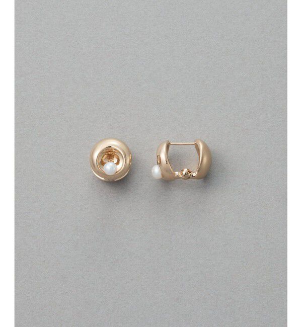 ete「パール ハグピアス」|ピアス|ピンクゴールド