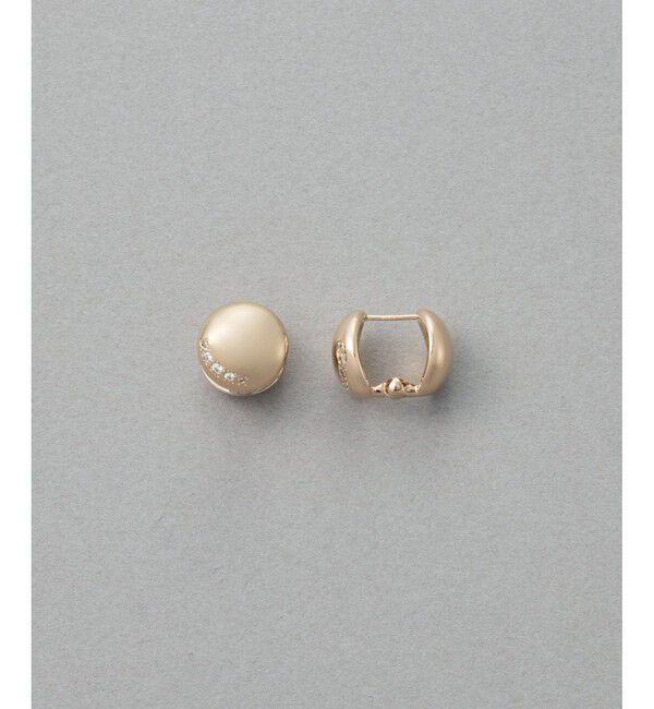 ete「ビジュー ハグピアス」|ピアス|ピンクゴールド