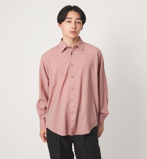UNITED ARROWS green label relaxing「＜Errico Formicola＞W レオ LAVATO ワイドカラー シャツ」|シャツ・ブラウス|PINK